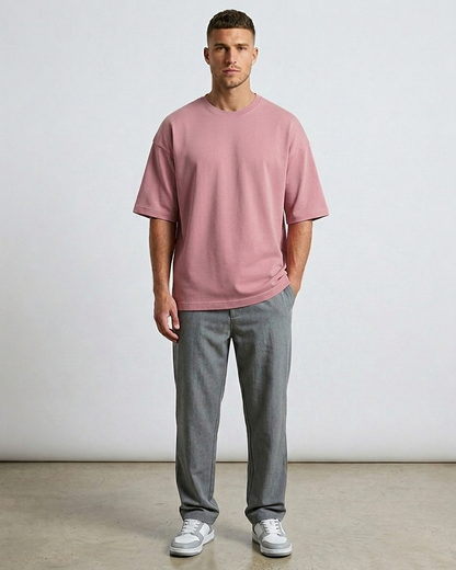 Flamingo Oversized French Terry Cotton T-Shirt