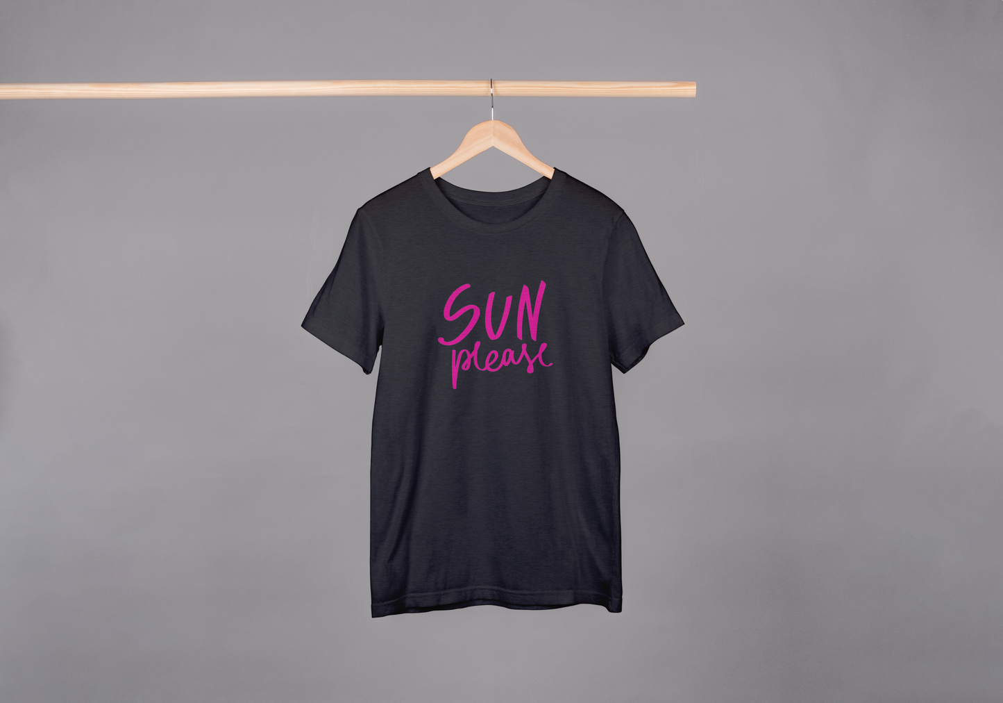 Sun Please Black Oversized Fit Unisex T-Shirt