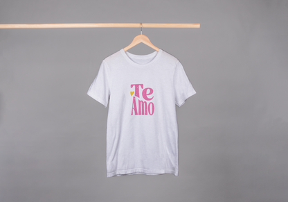 Te Amo White Oversized Fit Unisex T-Shirt