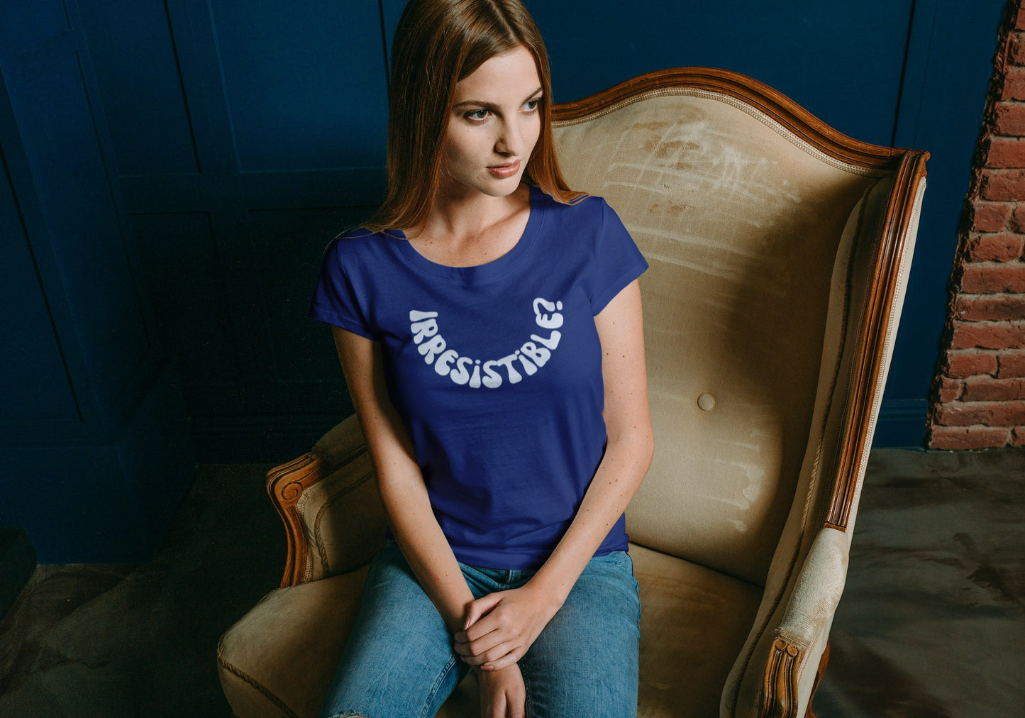 Irresistible Royal Blue Regular Fit Women’s T-Shirt