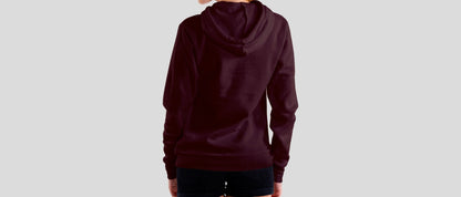 I run on caffeine & chaos Maroon Hooded Sweatshirt for Women