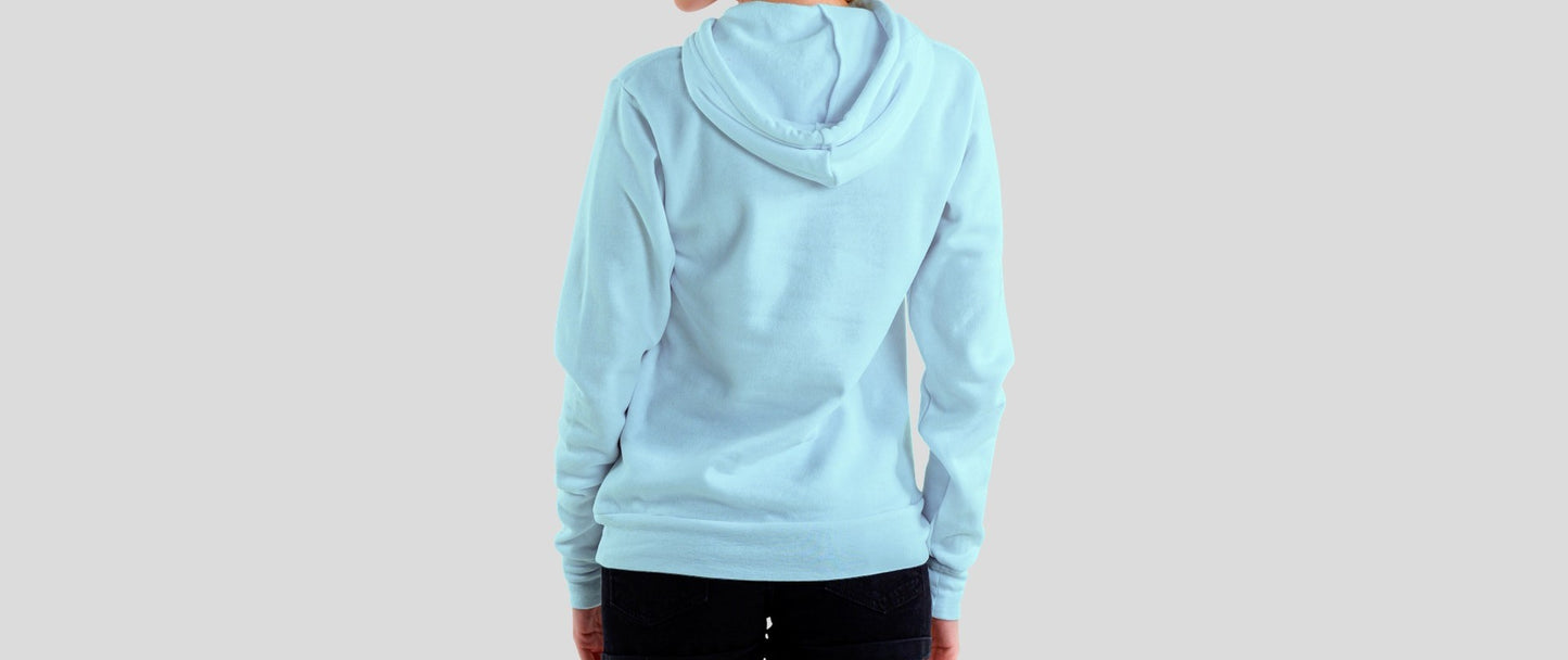 Mint Solid Hooded Sweatshirt for Women