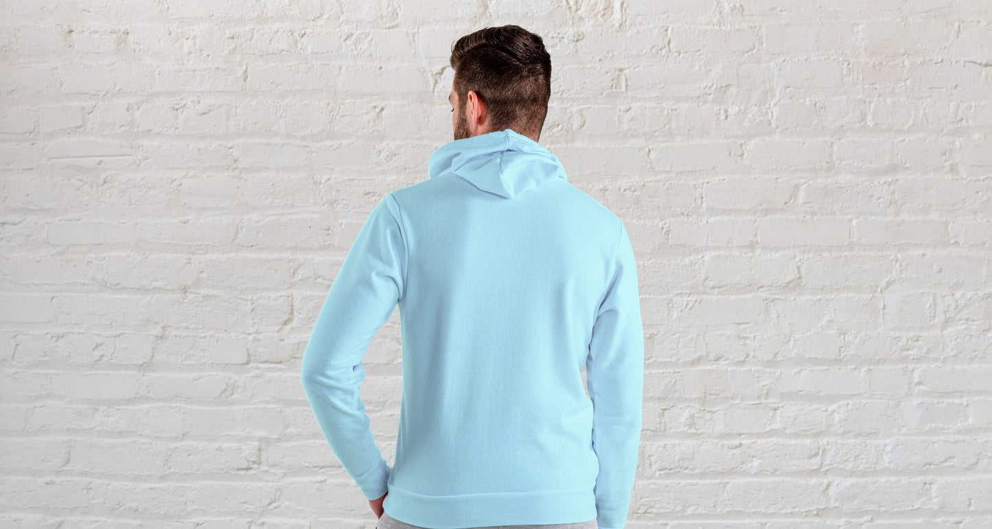 Mint Solid Hooded Sweatshirt for Men