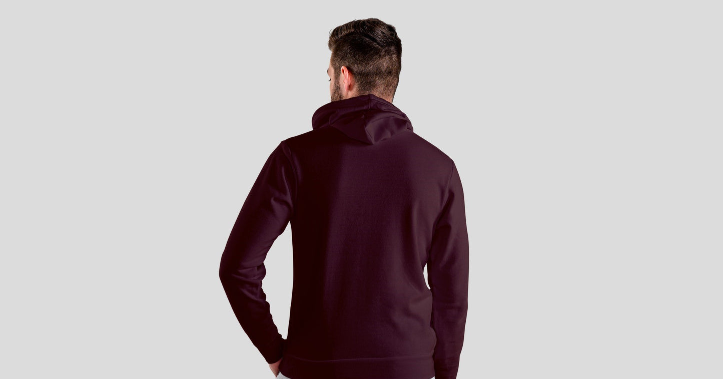 I run on caffeine and chaos Maroon Hooded Sweatshirt for Men