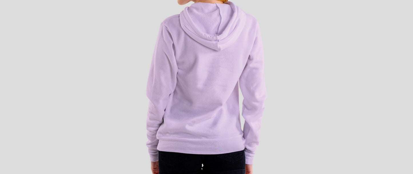 Light Pink Solid Hooded Sweatshirt for Women