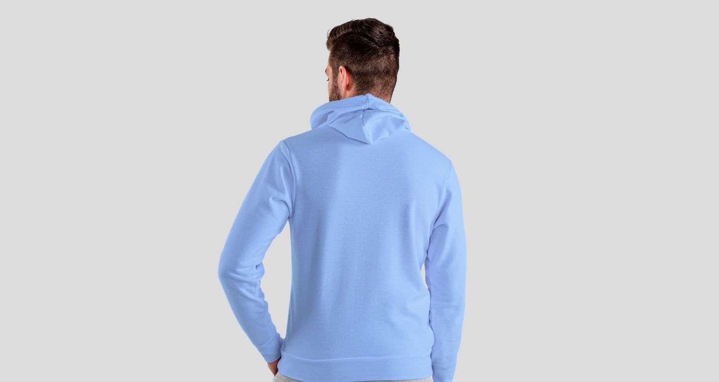 I'm Allergic to mornings Baby Blue Hooded Sweatshirt for Men