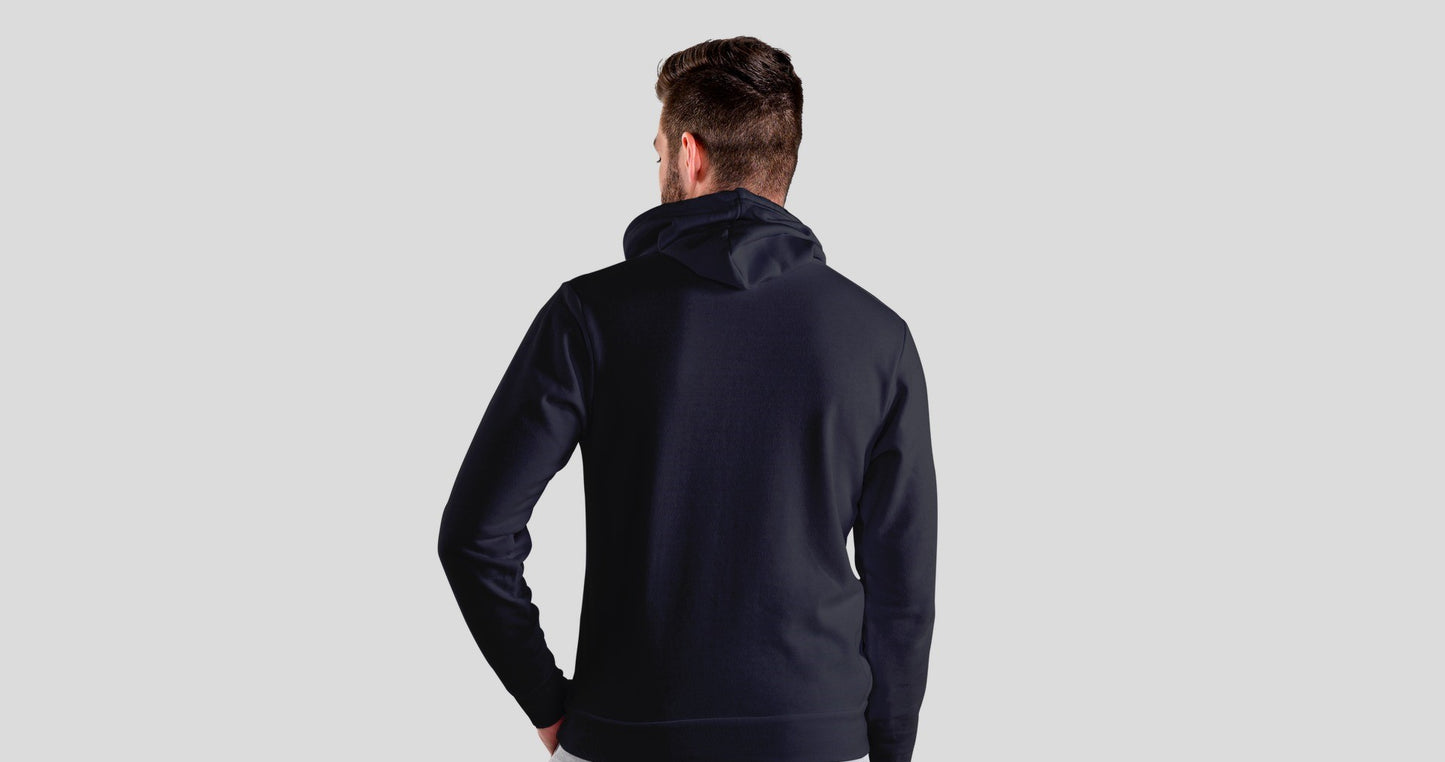 Sun Eye Black Hooded Sweatshirt for Men