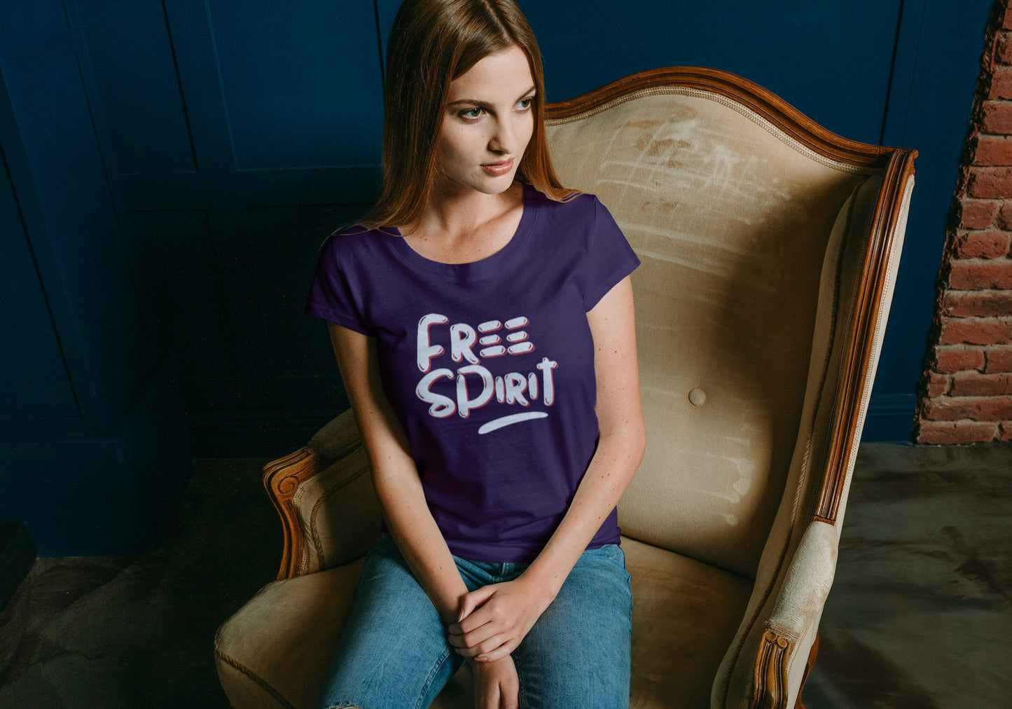 Free Spirit Purple Regular Fit Women’s T-Shirt