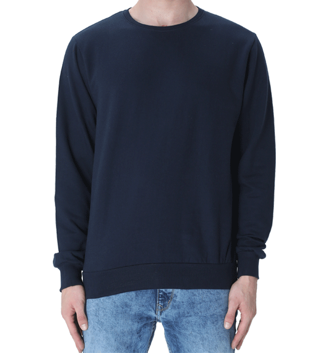 Solid Navy Blue Unisex Sweatshirt