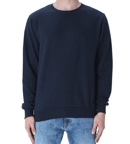 Solid Navy Blue Unisex Sweatshirt