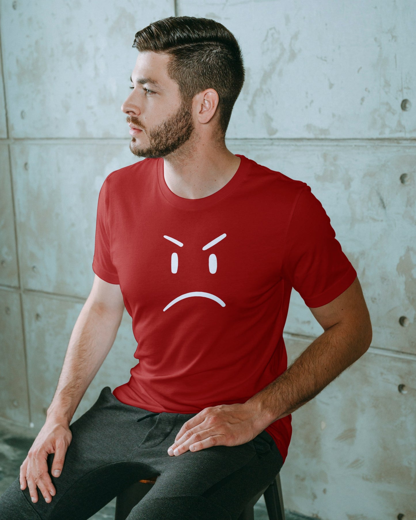 Don't Spoil My Mood Red Regular Fit Men’s T-Shirt