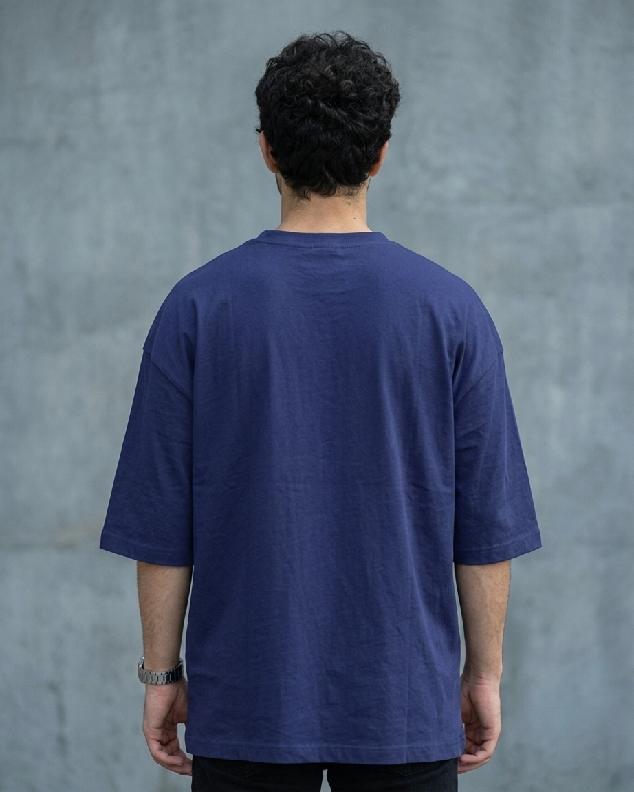 Certified Troublemakers Royal Blue Oversized Fit Unisex T-Shirt