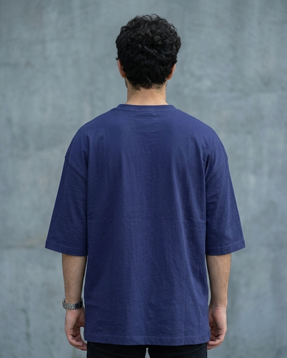 Certified Troublemakers Royal Blue Oversized Fit Unisex T-Shirt