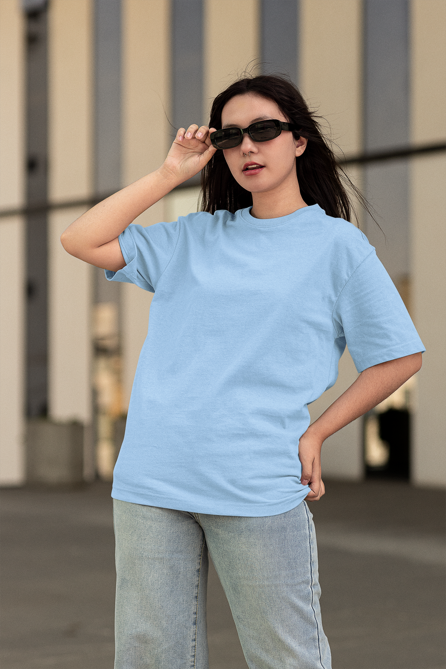 Baby Blue Oversized Fit Unisex T-Shirt