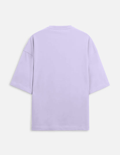 Lavender Oversized French Terry Cotton T-Shirt