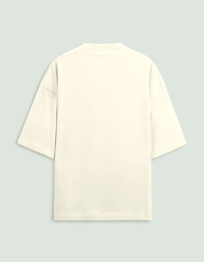 Off White Oversized French Terry Cotton T-Shirt