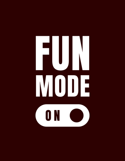 Fun Mode On Maroon Regular Fit Women’s T-Shirt