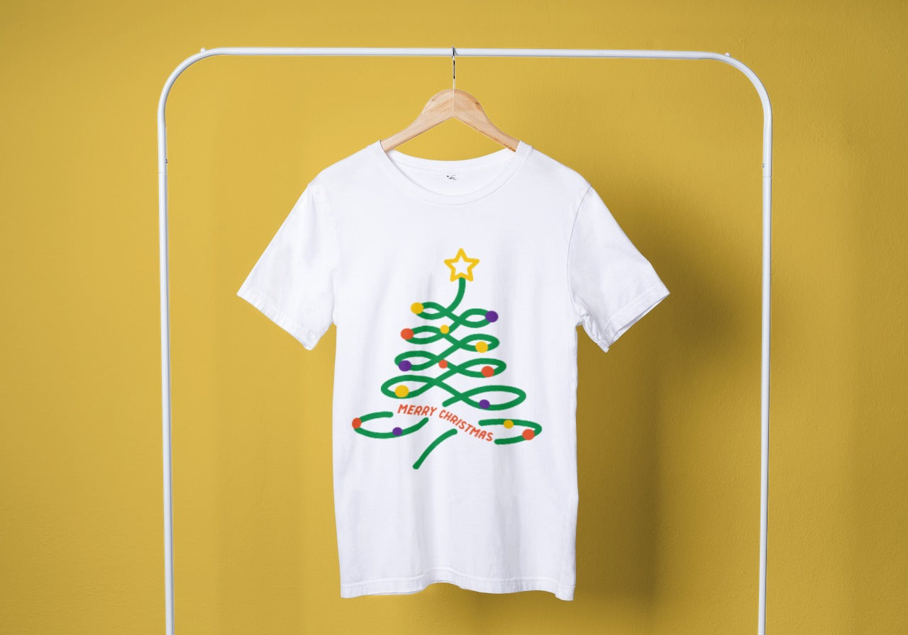 Christmas Tree White Oversized T-Shirt