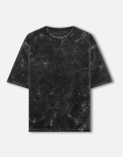 Black Oversized Acid Wash T-shirt