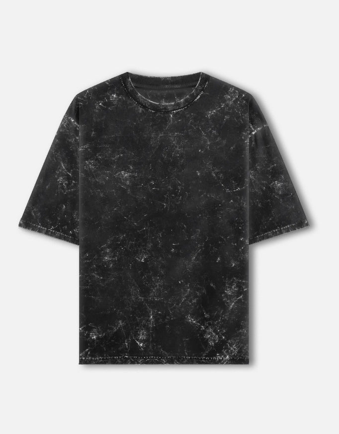 Black Oversized Acid Wash T-shirt