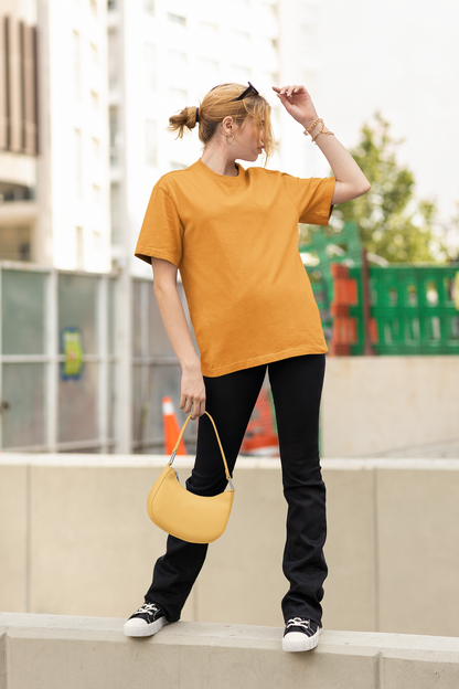 Golden Yellow Oversized Fit Unisex T-Shirt