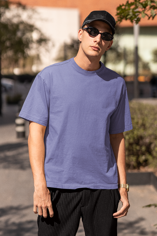 Lavender Blue Oversized Fit Unisex T-Shirt