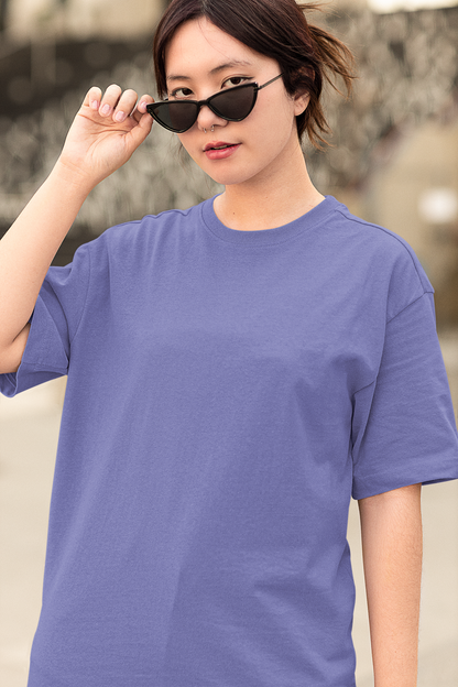 Lavender Blue Oversized Fit Unisex T-Shirt