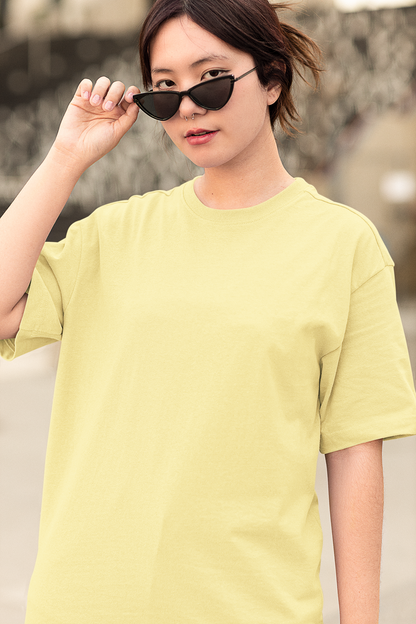 Light Lemon Yellow Oversized Fit Unisex T-Shirt