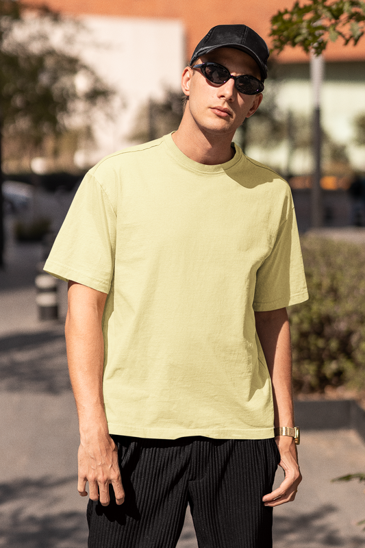 Light Lemon Yellow Oversized Fit Unisex T-Shirt