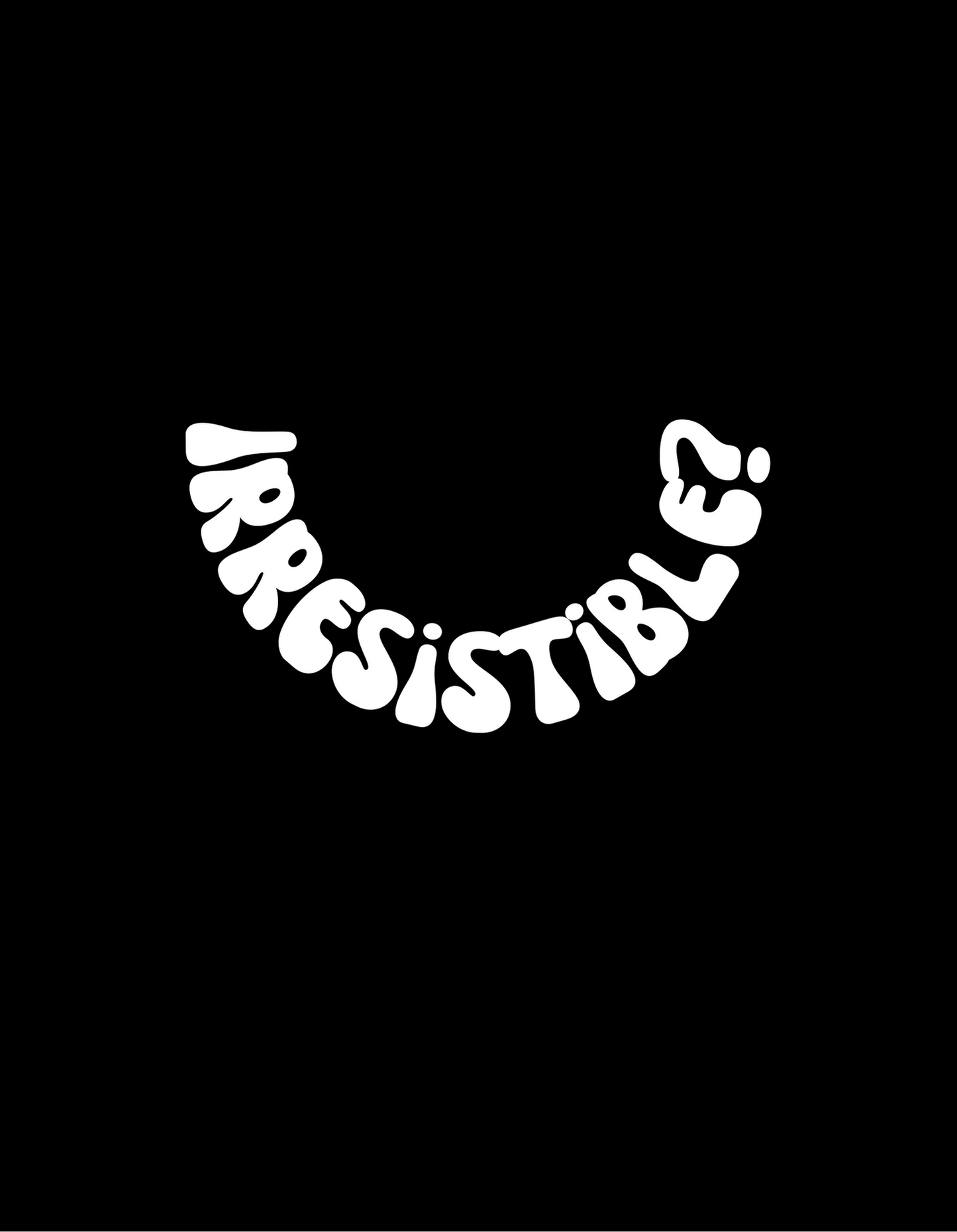 Irresistible Black Oversized Fit Unisex T-Shirt