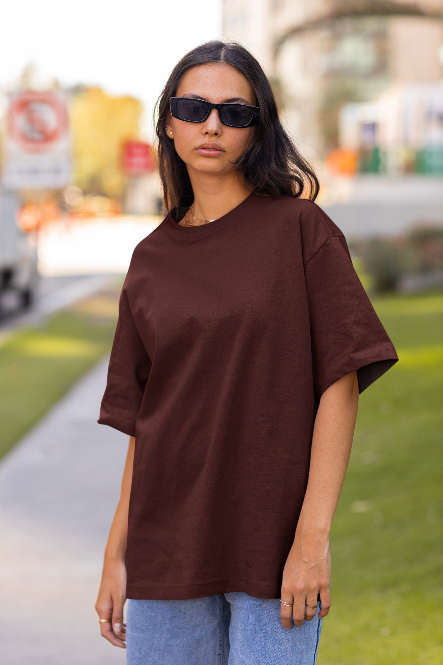 Maroon Oversized Fit Unisex T-Shirt