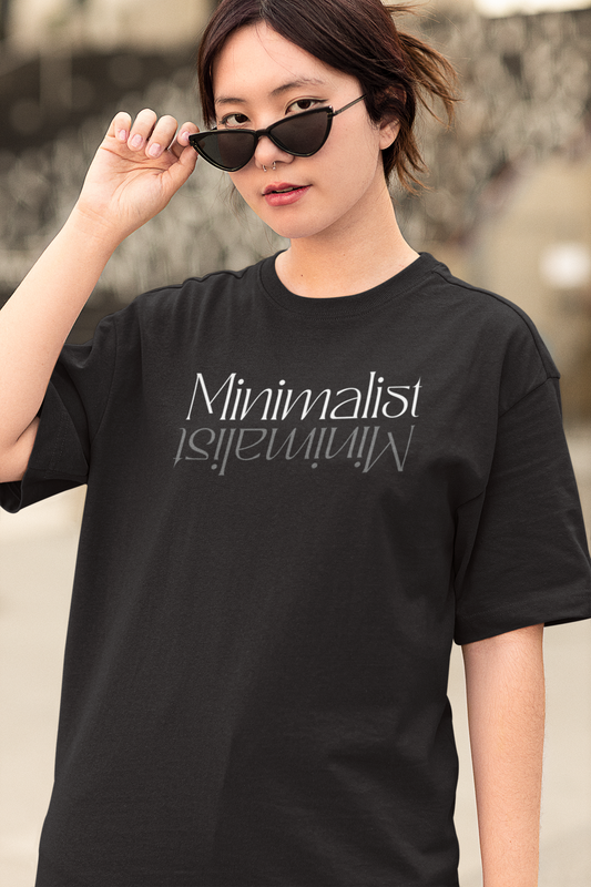 Minimalist Black Oversized Fit Unisex T-Shirt