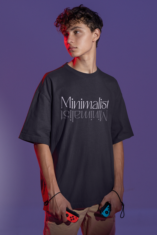 Minimalist Black Oversized Fit Unisex T-Shirt