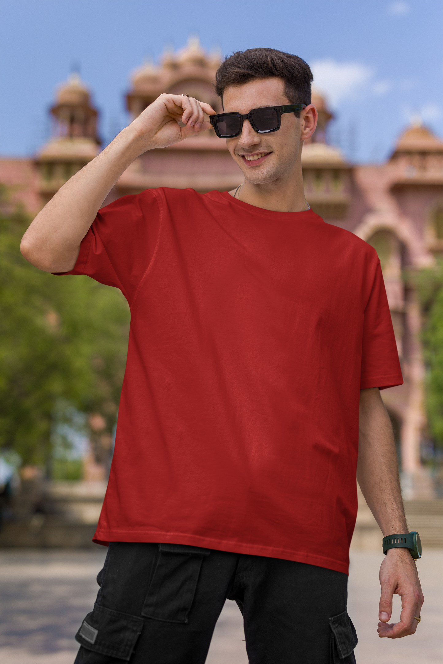 Red Oversized Fit Unisex T-Shirt