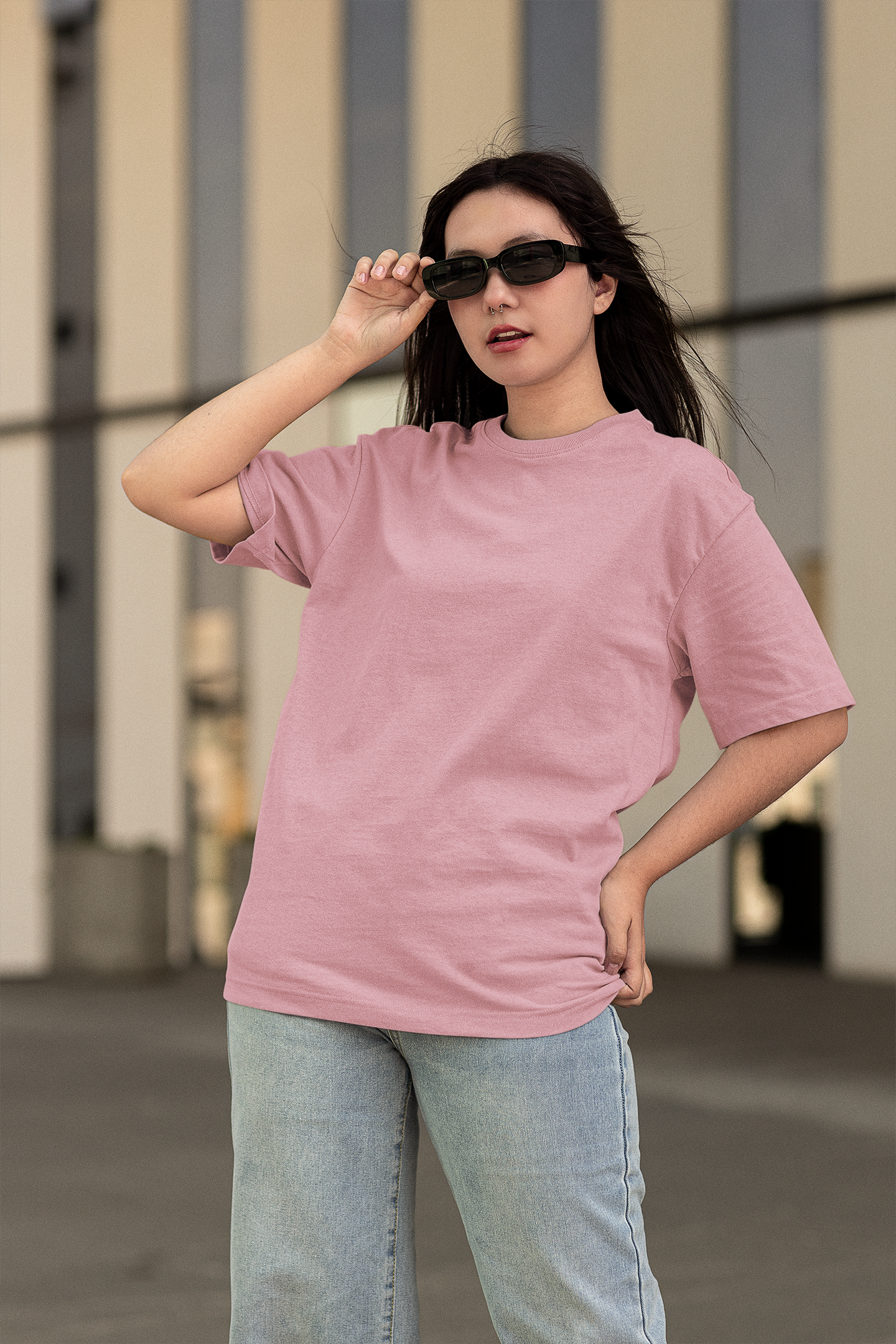 Salmon Pink Oversized Fit Unisex T-Shirt