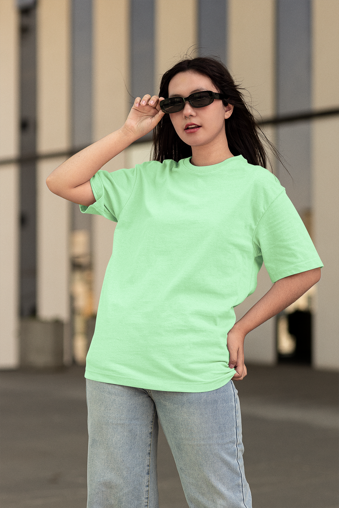 Sea Green Oversized Fit Unisex T-Shirt