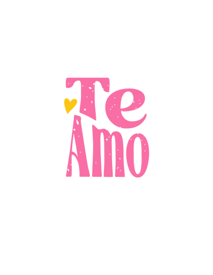 Te Amo White Oversized Fit Unisex T-Shirt