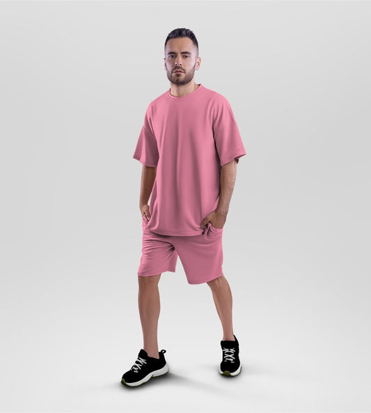 Flamingo Terry Oversized T-shirt and Shorts Co-ord Set