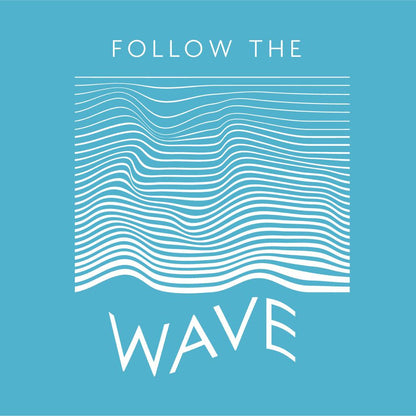 Follow the Wave Sky Blue Regular Fit Women’s T-Shirt