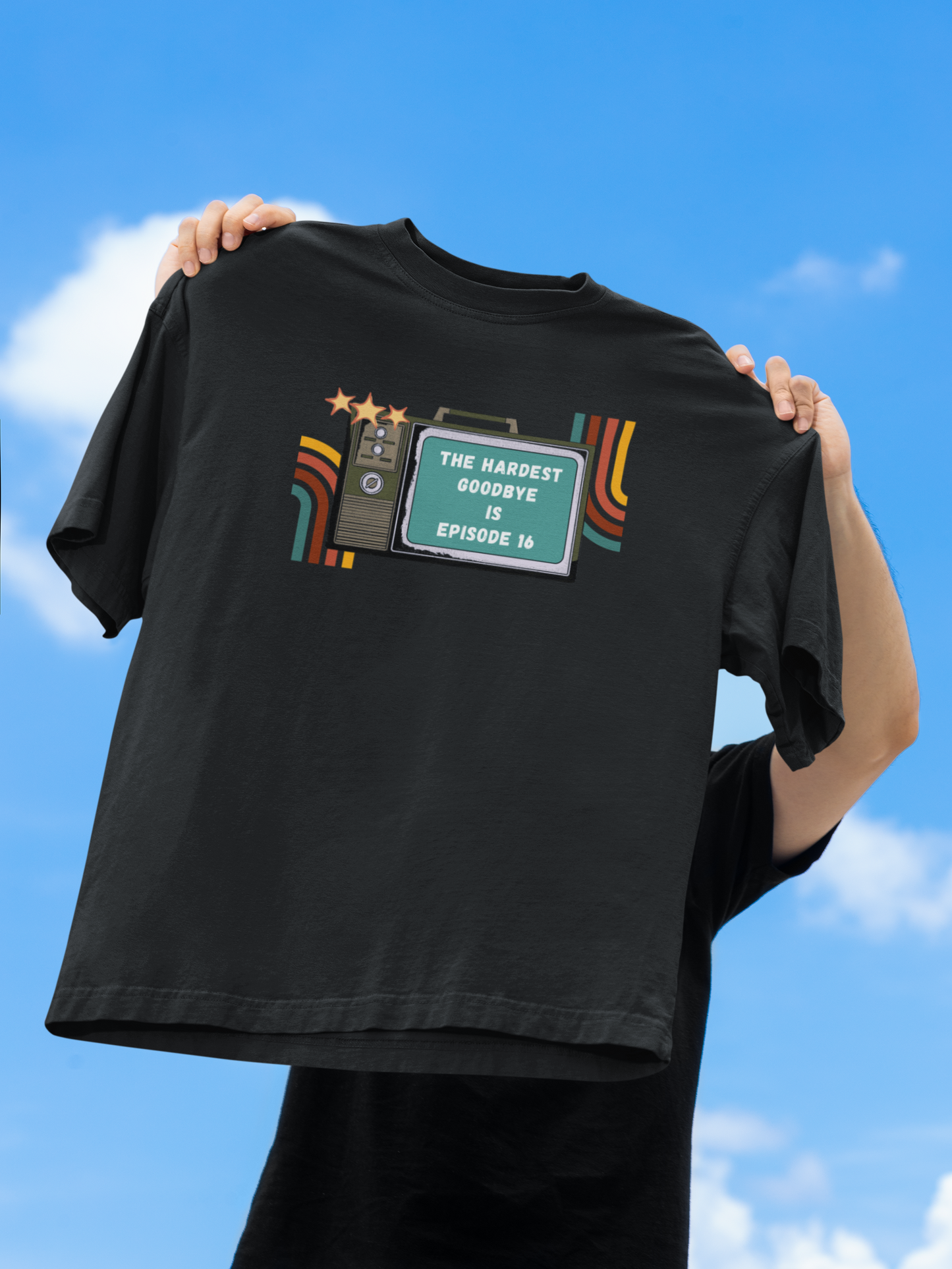 The hardest goodbye is Episode 16 Black Oversized Fit Unisex T-Shirt