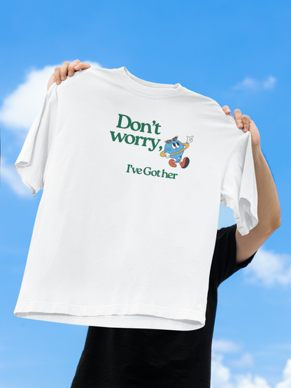 I got him/her Combo T-shirts - White Oversized Fit Unisex T-Shirt