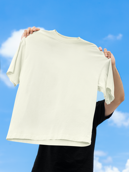 Off White Oversized Fit Unisex T-Shirt