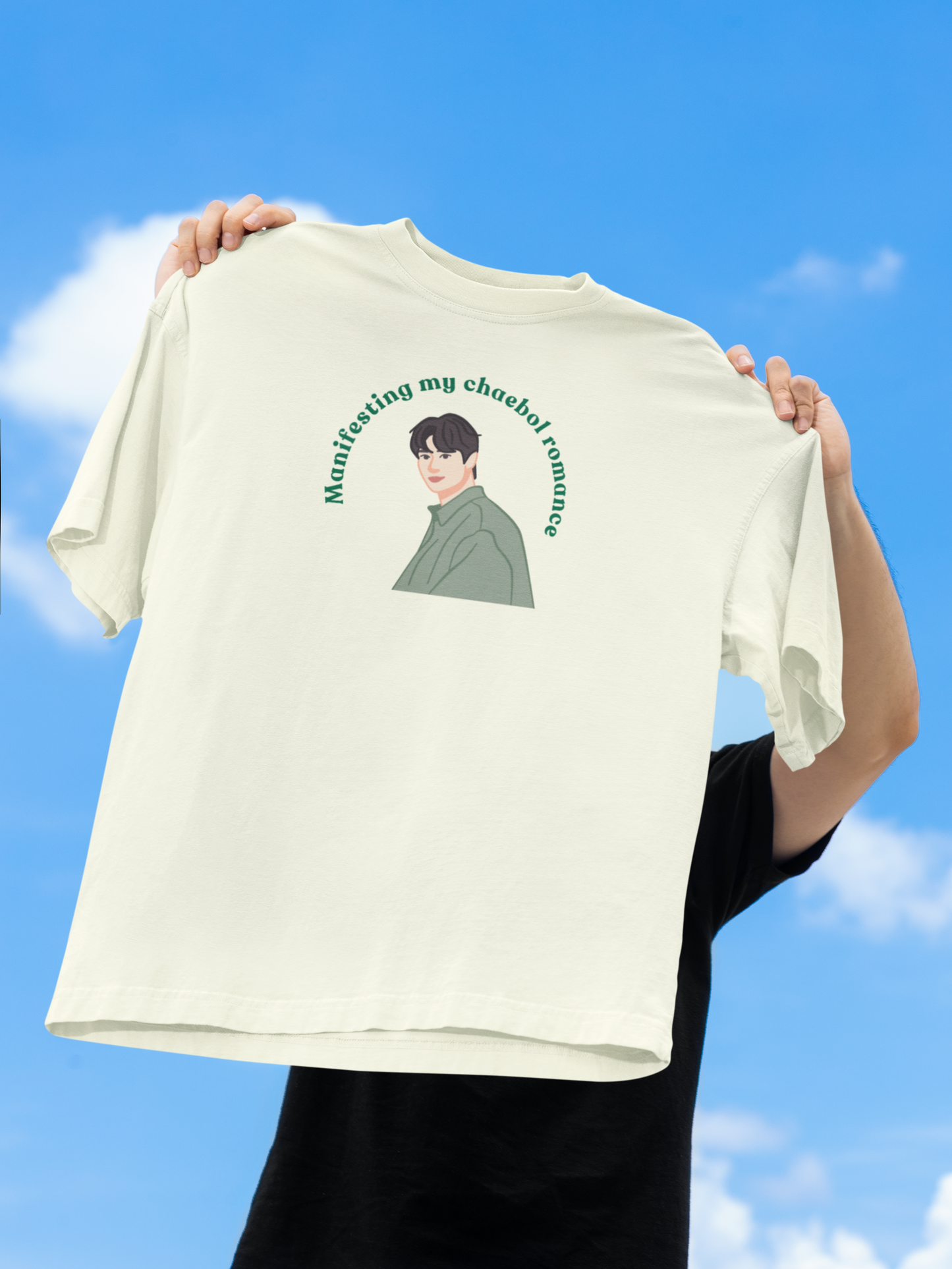 Manifesting my Chaebol Romance Off White Oversized Fit Unisex T-Shirt