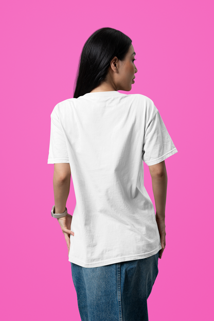 Power To The Ladies White Oversized Fit Unisex T-Shirt