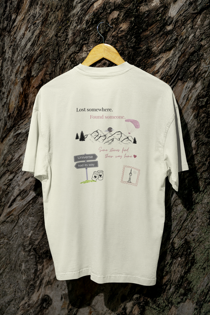 Universe had its way Off White Oversized Fit Unisex T-Shirt