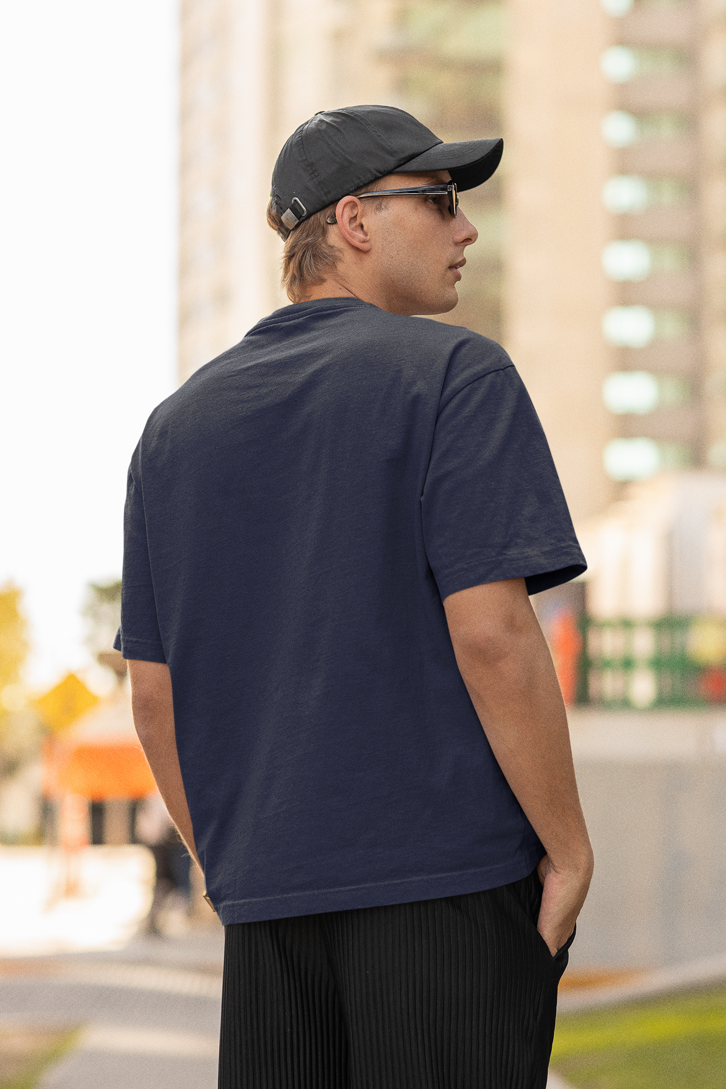 Sorted Navy Blue Oversized Fit Unisex T-Shirt