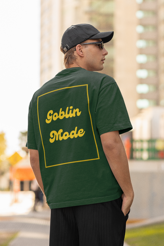 Goblin Mode Bottle Green Oversized Fit Unisex T-Shirt