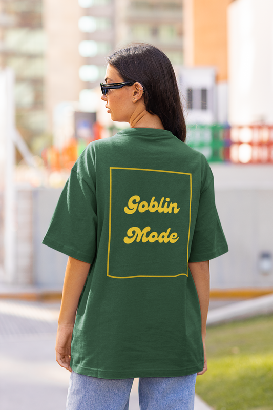 Goblin Mode Bottle Green Oversized Fit Unisex T-Shirt