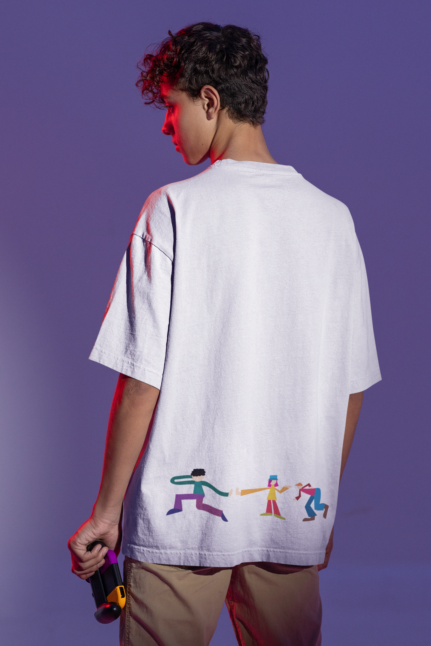 Space/Phase White Oversized Fit Unisex T-Shirt