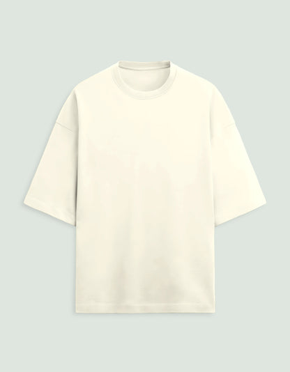 Off White Oversized French Terry Cotton T-Shirt